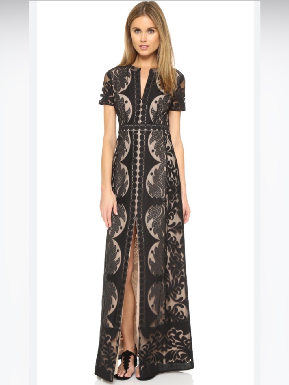 BCBGMAXAZRIA Women's Cailean Gown - Black Sz 4